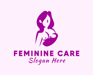 Woman Pregnancy Care logo design