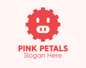 Cute Pig Gear  logo design