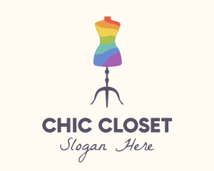 Rainbow Dress Tailoring logo design