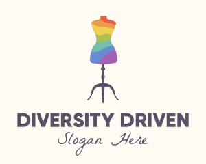 Rainbow Dress Tailoring logo design