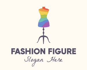 Rainbow Dress Tailoring logo design