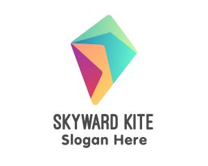 Colorful Diamond Kite logo design