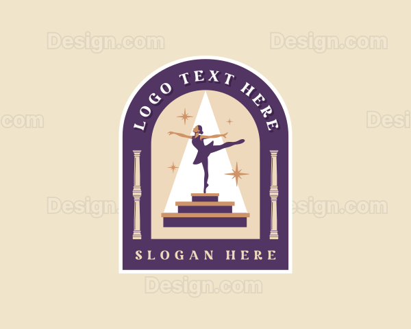 Stage Ballerina Dancer Logo