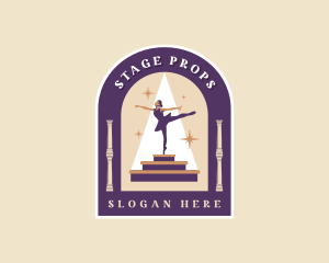 Stage Ballerina Dancer logo design