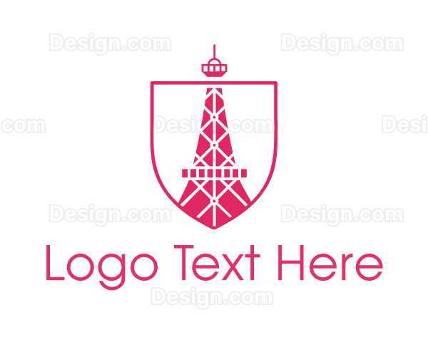 Pink Eiffel Tower Logo