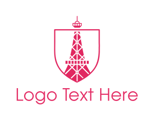 Pink Eiffel Tower Logo