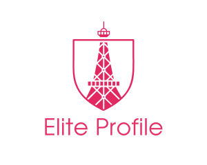 Pink Eiffel Tower logo design