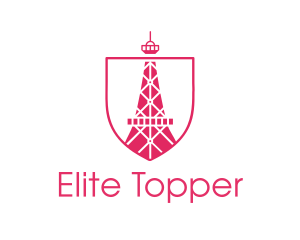 Pink Eiffel Tower logo design