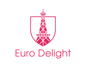 Pink Eiffel Tower logo