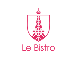 Pink Eiffel Tower logo