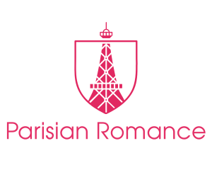 Pink Eiffel Tower logo