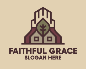 Leaf Shrine Building logo design