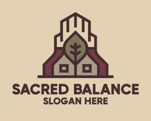 Leaf Shrine Building logo design