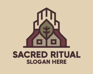 Leaf Shrine Building logo design