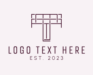 Modern Company Letter T Outline logo