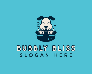 Dog Bath Grooming logo design