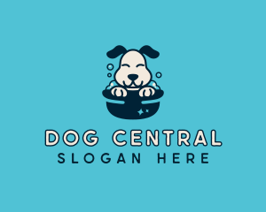 Dog Bath Grooming logo design