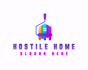 Paint Roller Home Maintenance logo design