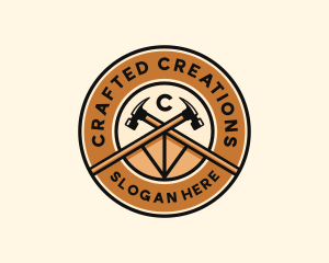 Hammer Woodwork Carpentry logo design