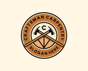 Hammer Woodwork Carpentry logo design