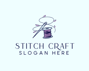 Tailor Sewing Needle  logo design