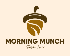 Brown Munch Acorn logo design