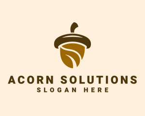 Brown Munch Acorn logo design