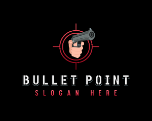 Hand Gun Shooting logo