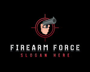 Hand Gun Shooting logo