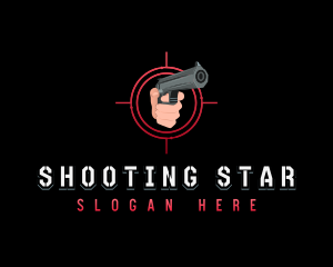 Hand Gun Shooting logo design