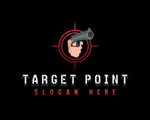 Hand Gun Shooting logo