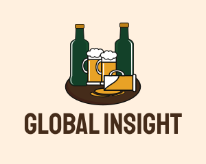 Beer Bottle & Mug Pub Logo