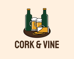 Beer Bottle & Mug Pub logo design