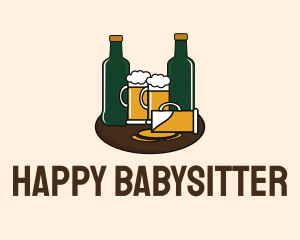 Beer Bottle & Mug Pub logo design