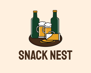 Beer Bottle & Mug Pub logo design