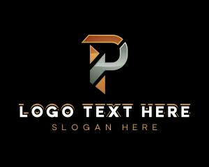 Geometric Business Letter P Logo