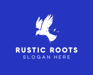 Rustic Peaceful Dove logo design