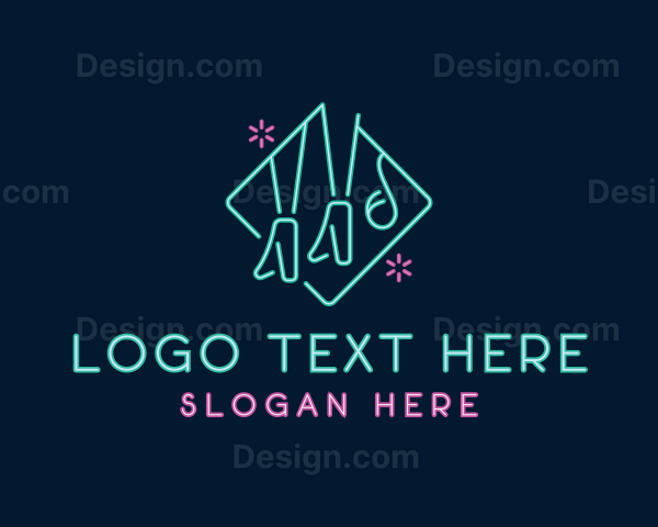 High Heels Neon Stripper Logo