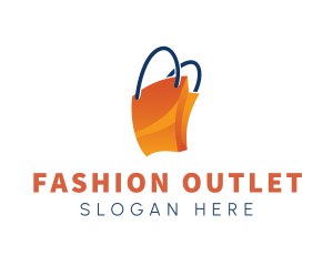 Orange Shopping Paper Bag  logo