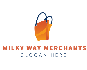 Orange Shopping Paper Bag  logo design