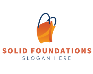 Orange Shopping Paper Bag  logo