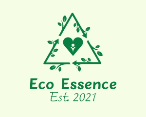 Eco Heart Recycle  logo design