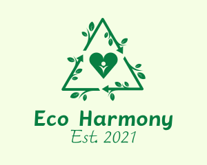 Eco Heart Recycle  logo design