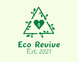 Eco Heart Recycle  logo design