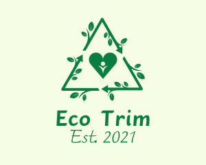 Eco Heart Recycle  logo design