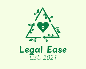 Eco Heart Recycle  logo design