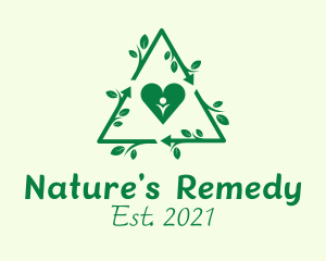 Eco Heart Recycle  logo design