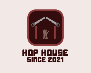 Carpenter Saw House  logo design