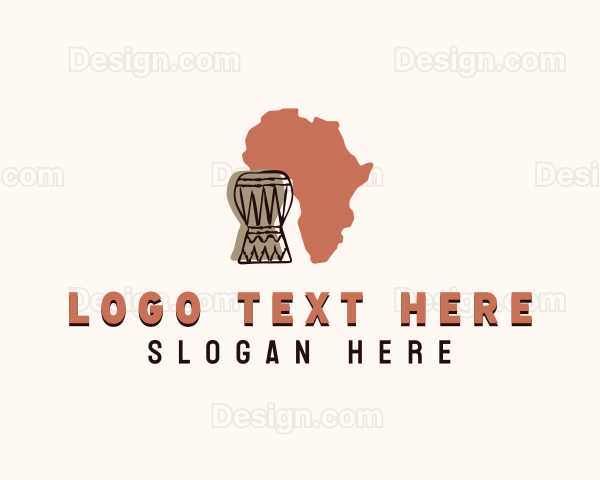 Africa Djembe Drum Logo