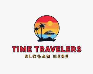 Sunset Island Traveler logo design